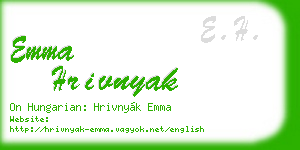 emma hrivnyak business card