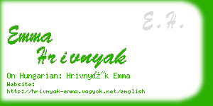 emma hrivnyak business card